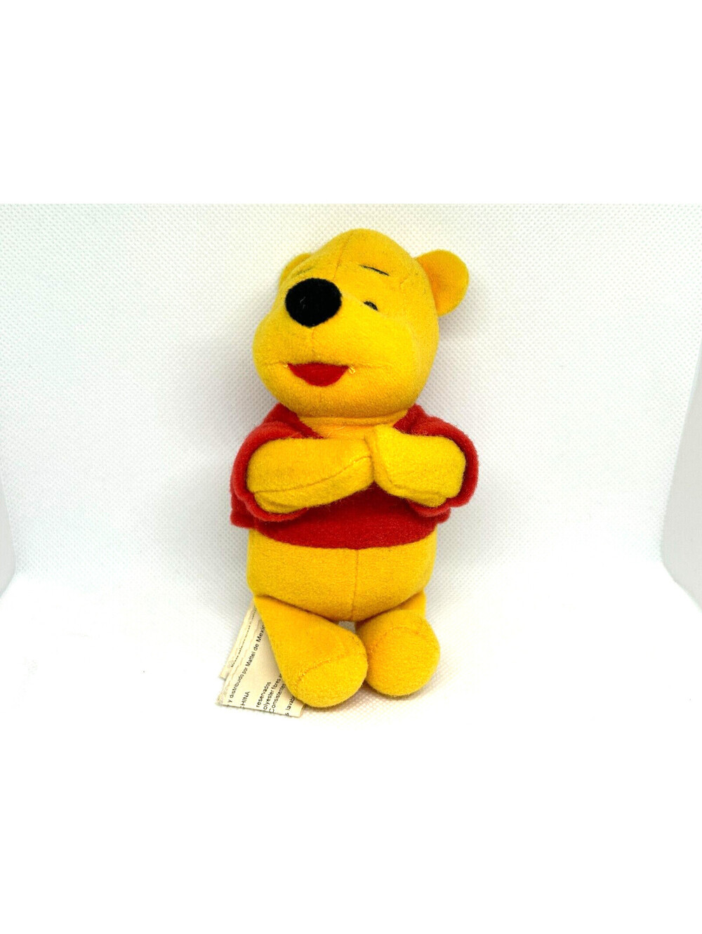 Vintage 1995 Mattel Disney Winnie The Pooh Hug-Along Clip On Plush Rattle 6”